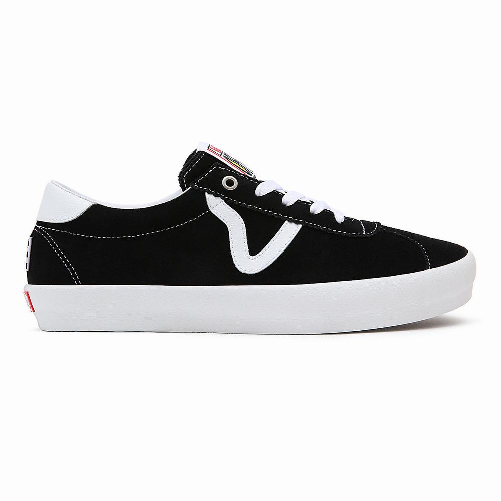 Men's Vans Skate Sport Sneakers Black | USA29375