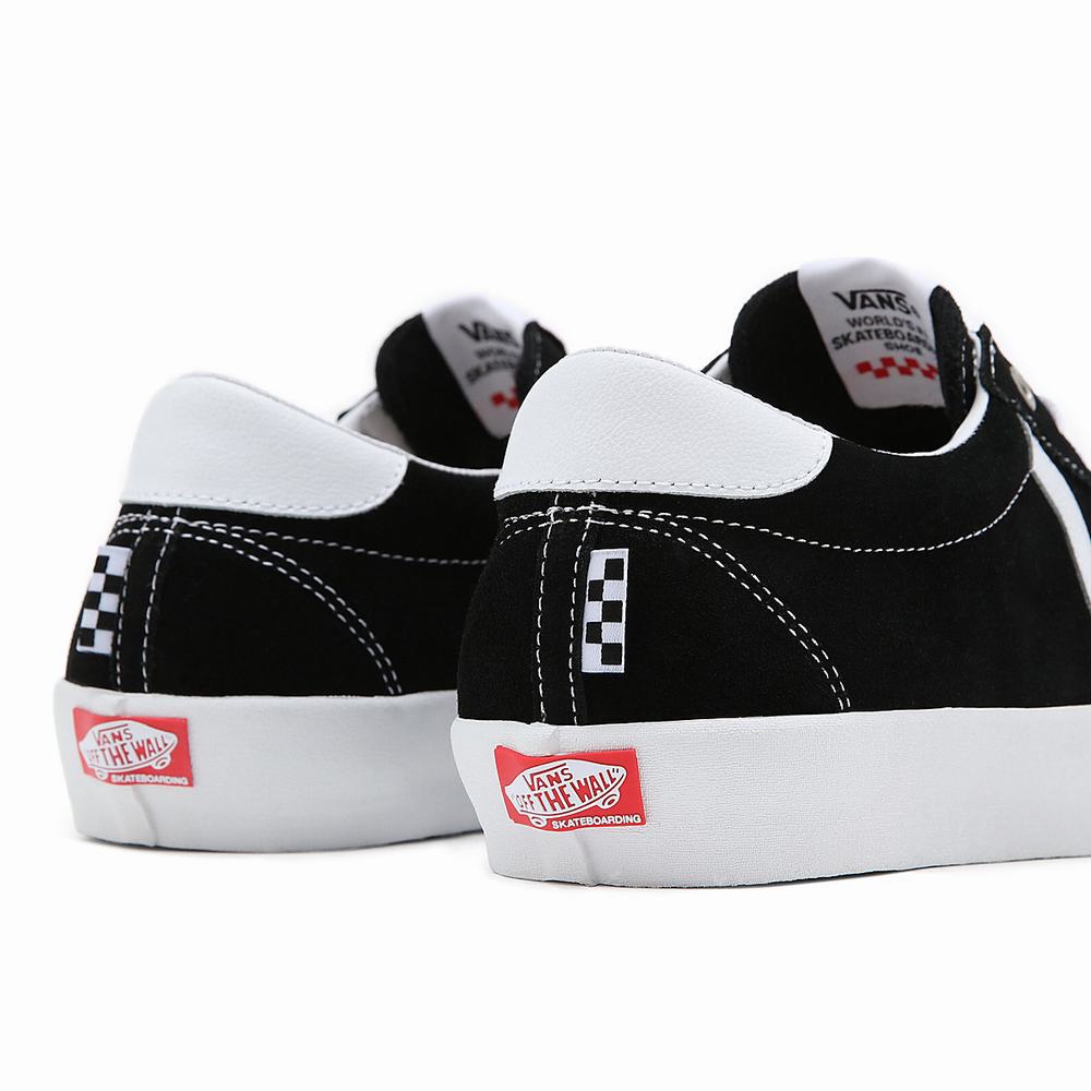 Men's Vans Skate Sport Sneakers Black | USA29375