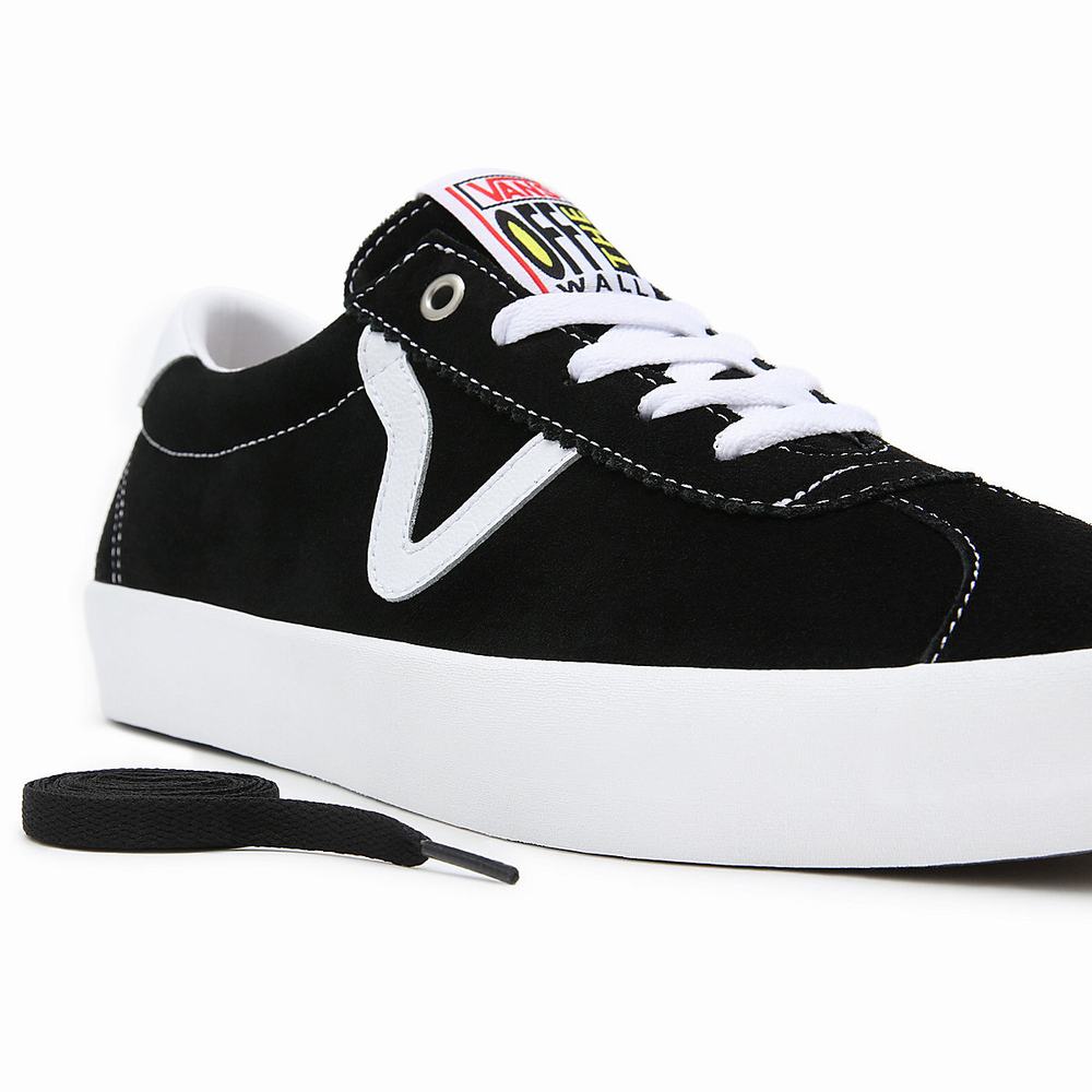 Men's Vans Skate Sport Sneakers Black | USA29375