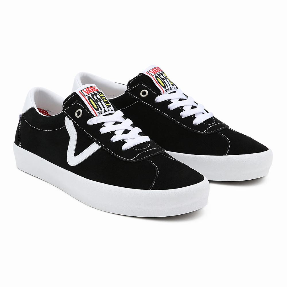 Men\'s Vans Skate Sport Sneakers Black | USA29375