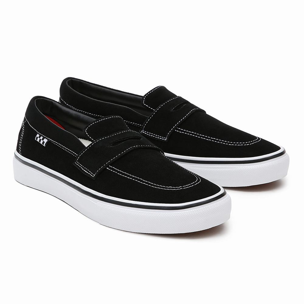 Men\'s Vans Skate Style 53 Slip On Shoes Black | USA09351