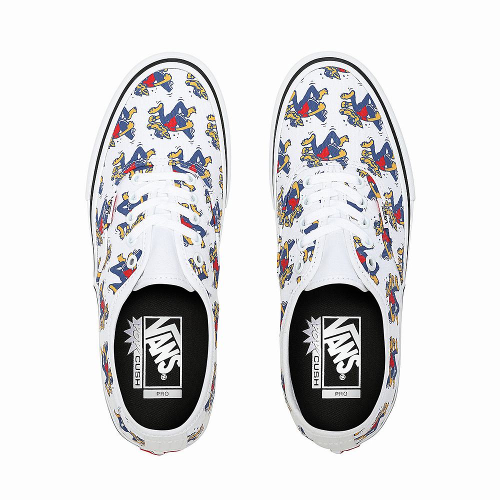 Men's Vans Skate Wolf Authentic Pro Sneakers White | USA28041