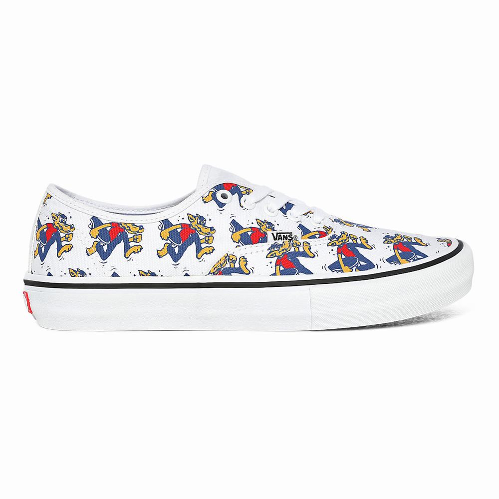 Men\'s Vans Skate Wolf Authentic Pro Sneakers White | USA28041