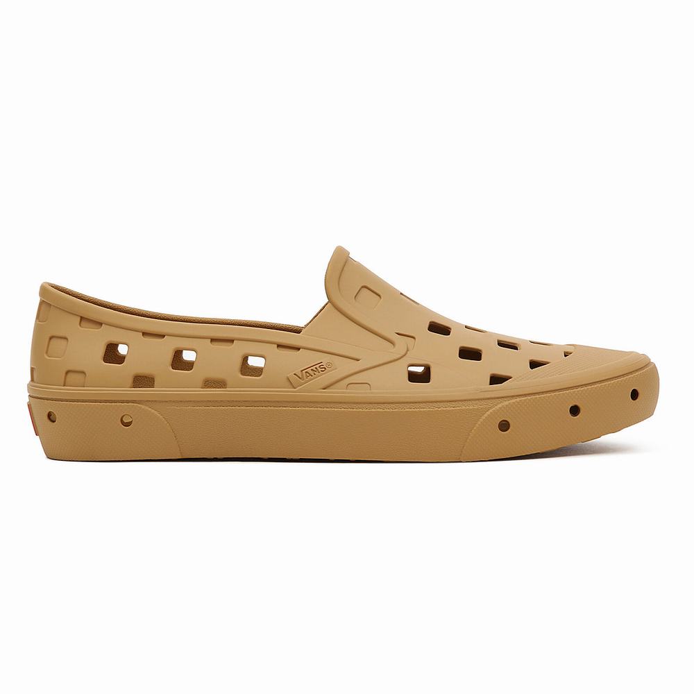 Men's Vans Slip-On TRK Slip On Shoes Beige | USA26140