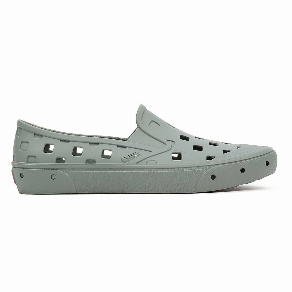 Men's Vans Slip-On TRK Slip On Shoes Green | USA50386