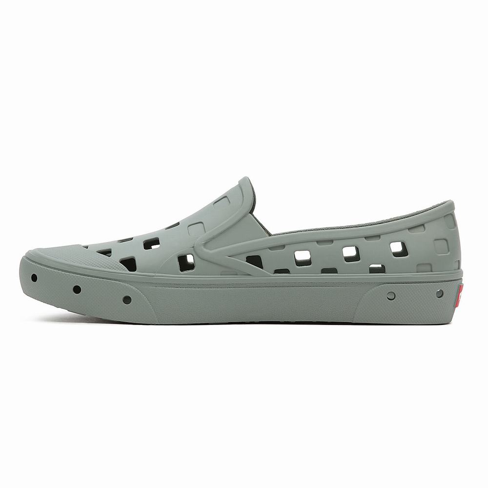 Men's Vans Slip-On TRK Slip On Shoes Green | USA50386