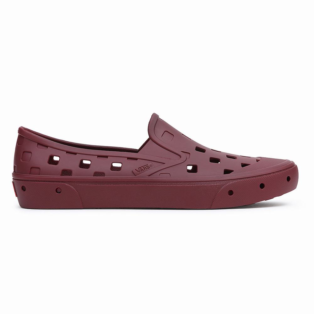 Men's Vans Slip-On TRK Slip On Shoes Red | USA92706