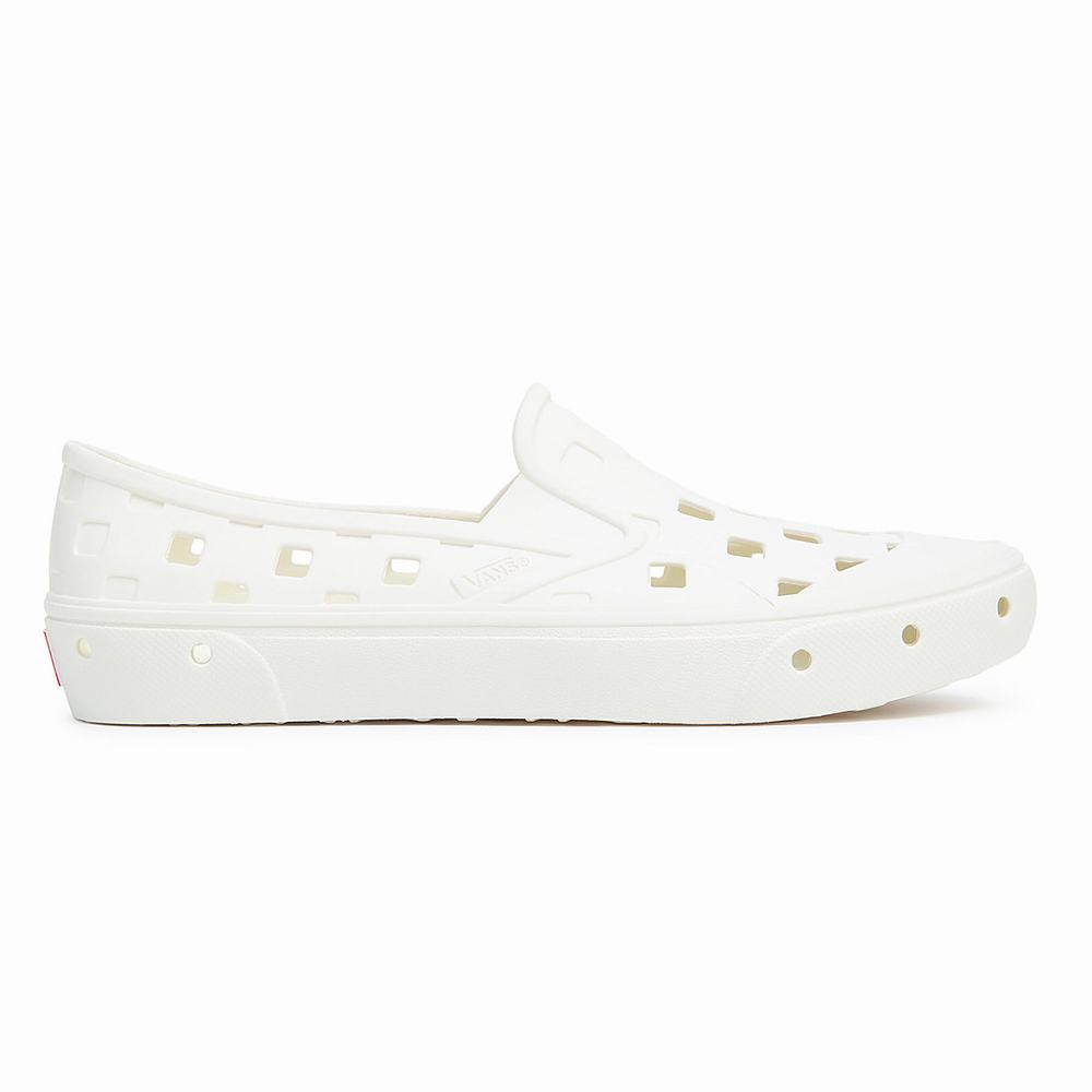 Men's Vans Slip-On TRK Slip On Shoes White | USA54986