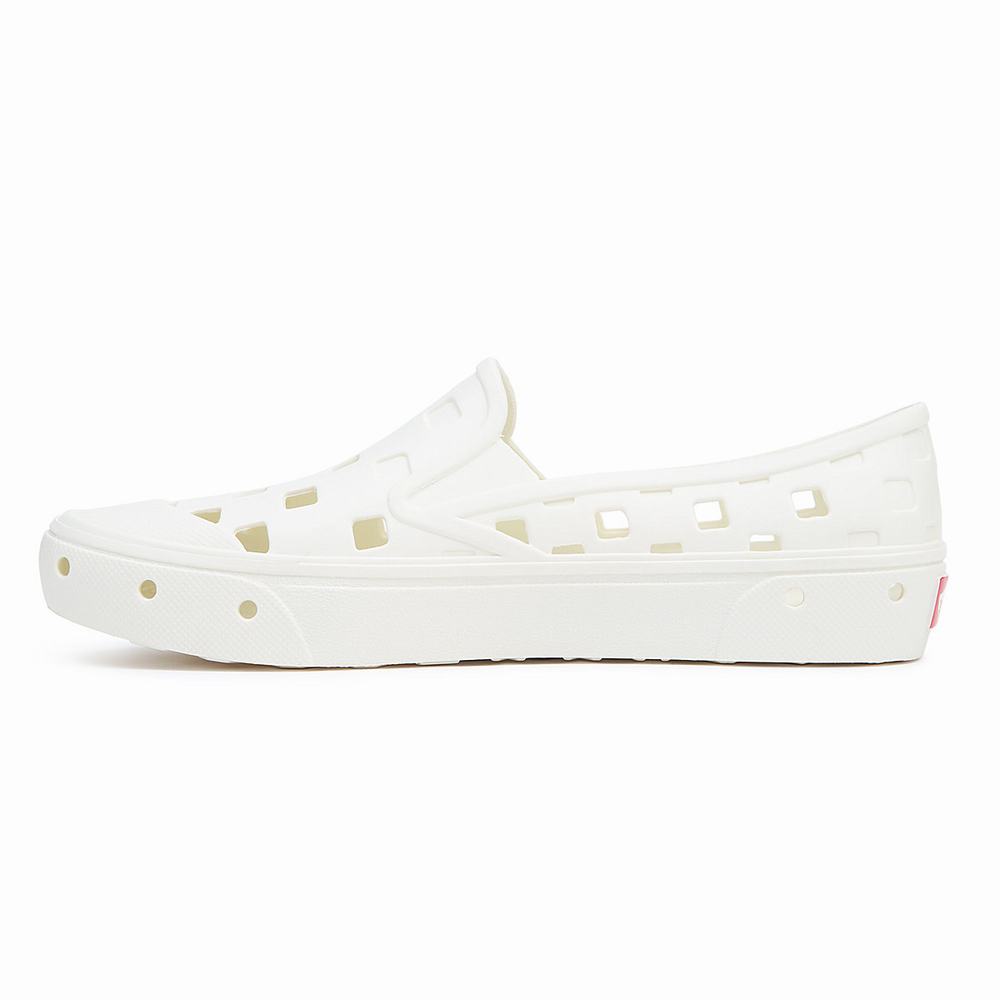 Men's Vans Slip-On TRK Slip On Shoes White | USA54986