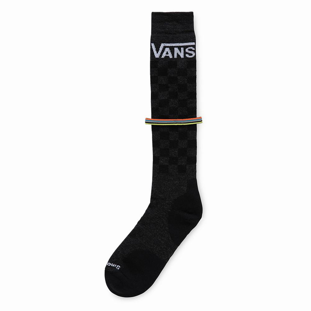 Men\'s Vans Smartwool Full Cushion Snow (1 pair) Socks Black | USA25369