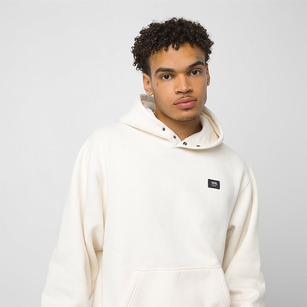 Men's Vans Snap Hood Hoodie White | USA90312