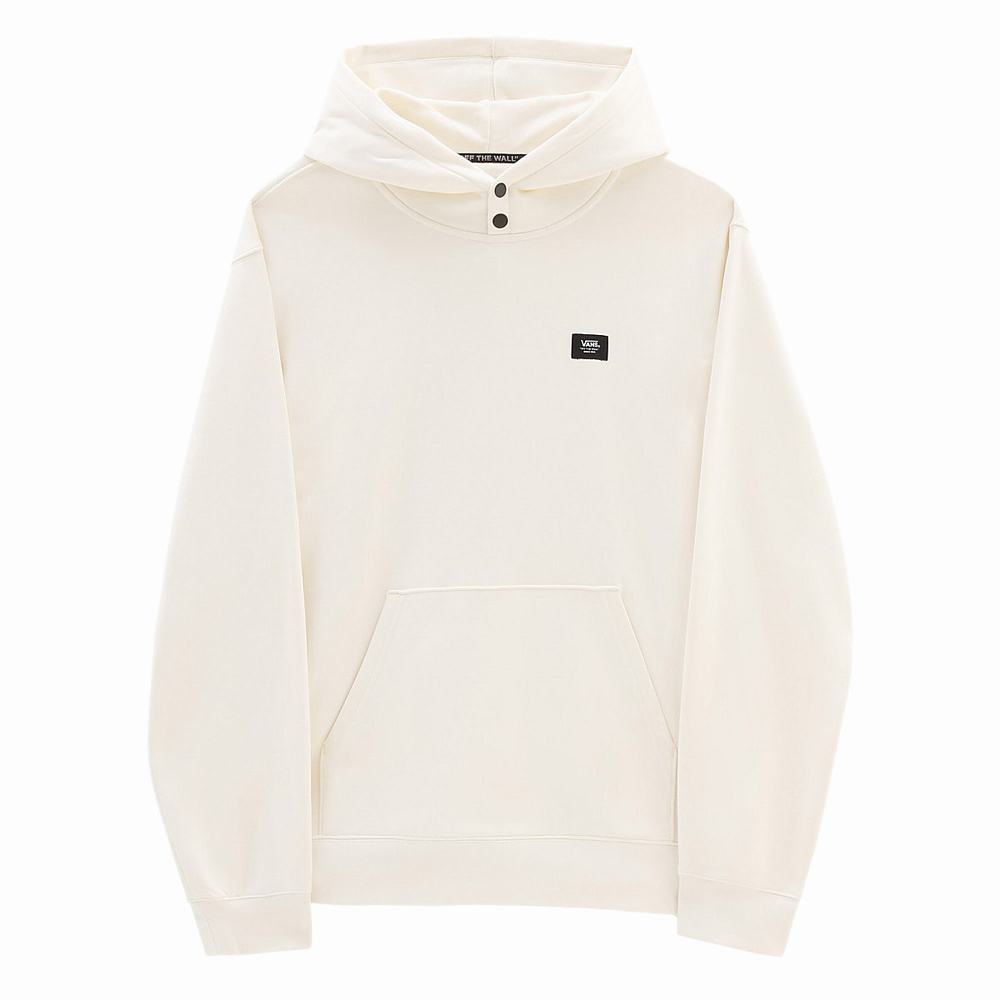 Men's Vans Snap Hood Hoodie White | USA90312