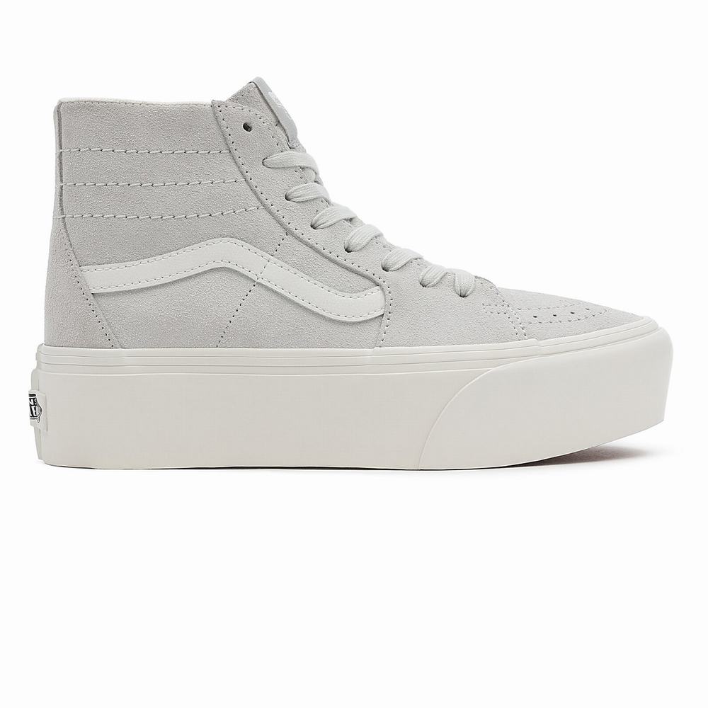 Men's Vans Soft Suede SK8-Hi Tapered Stackform Sneakers Grey | USA91250