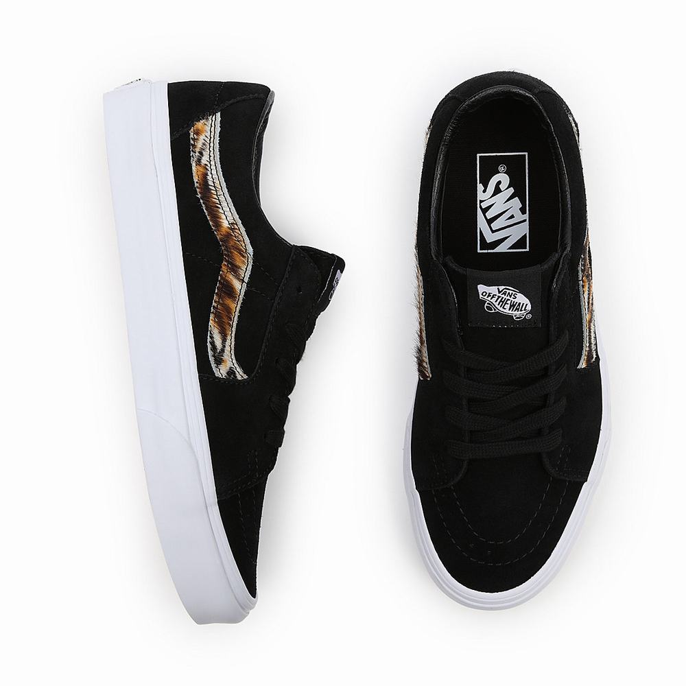 Men's Vans Soft Suede SK8-Low Sneakers Black | USA58796