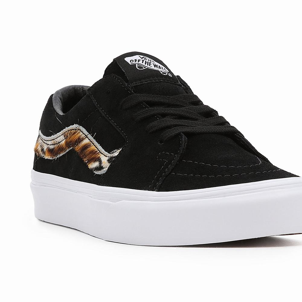 Men's Vans Soft Suede SK8-Low Sneakers Black | USA58796