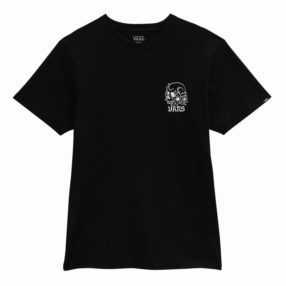 Men's Vans Spring Fever T Shirts Black | USA95147