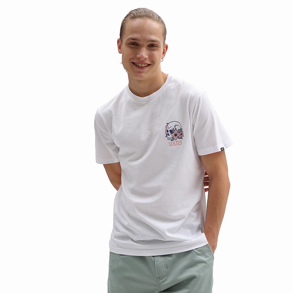 Men's Vans Spring Fever T Shirts White | USA72089