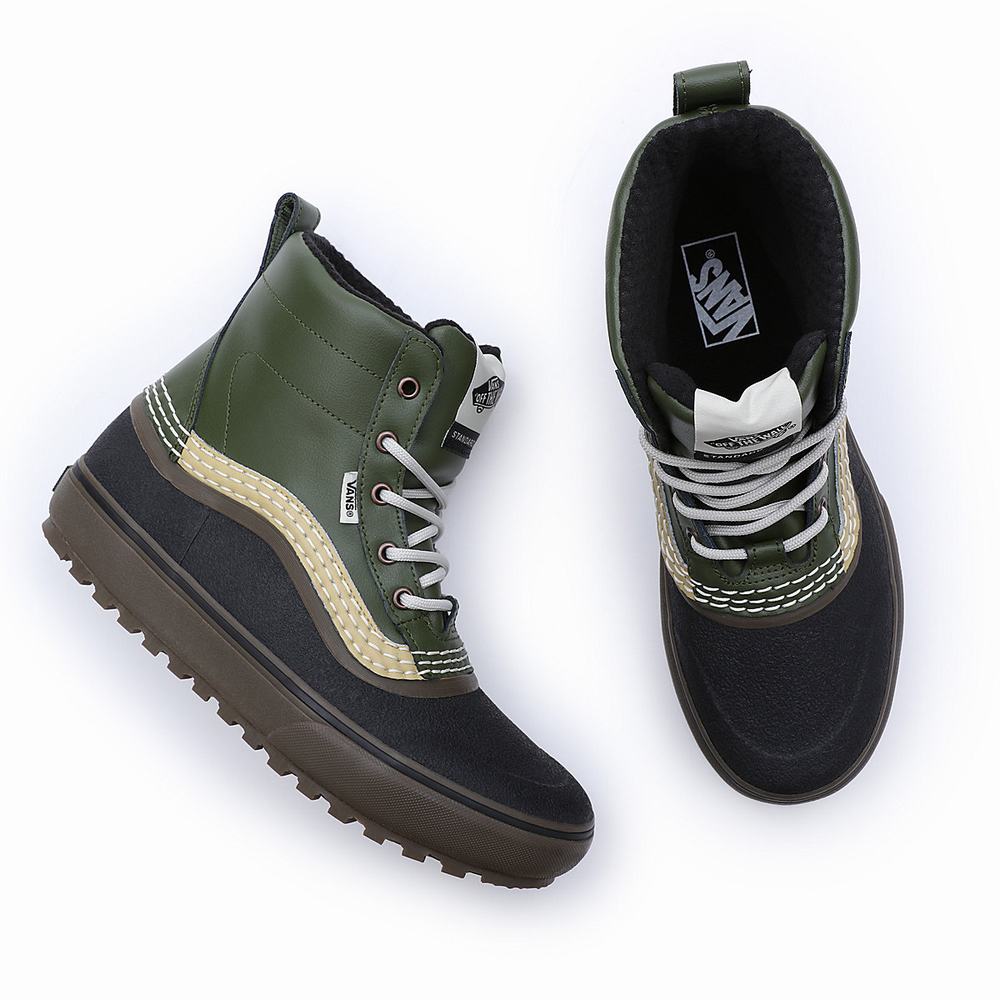 Men's Vans Standard Mid Snow MTE Snow Boots Green | USA06521