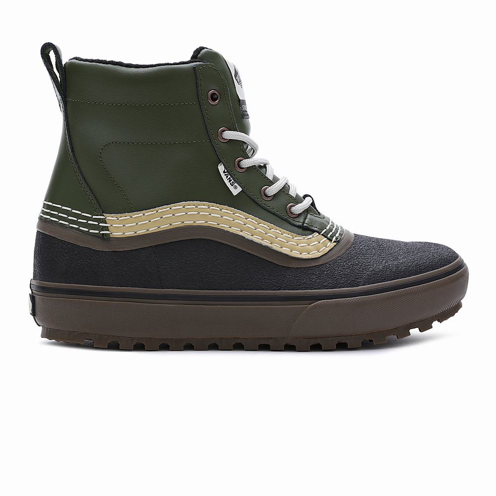 Men's Vans Standard Mid Snow MTE Snow Boots Green | USA06521