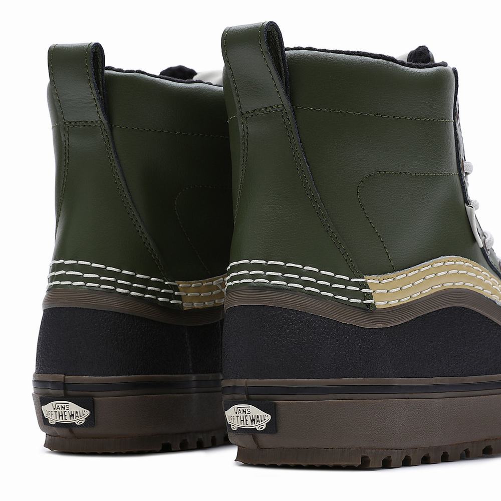 Men's Vans Standard Mid Snow MTE Snow Boots Green | USA06521