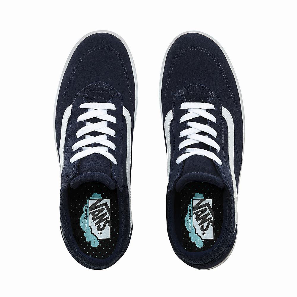 Men's Vans Staple Cruze ComfyCush Low Top Shoes Navy | USA05742