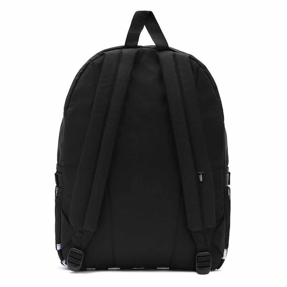 Men's Vans Stasher Backpacks Black | USA15296