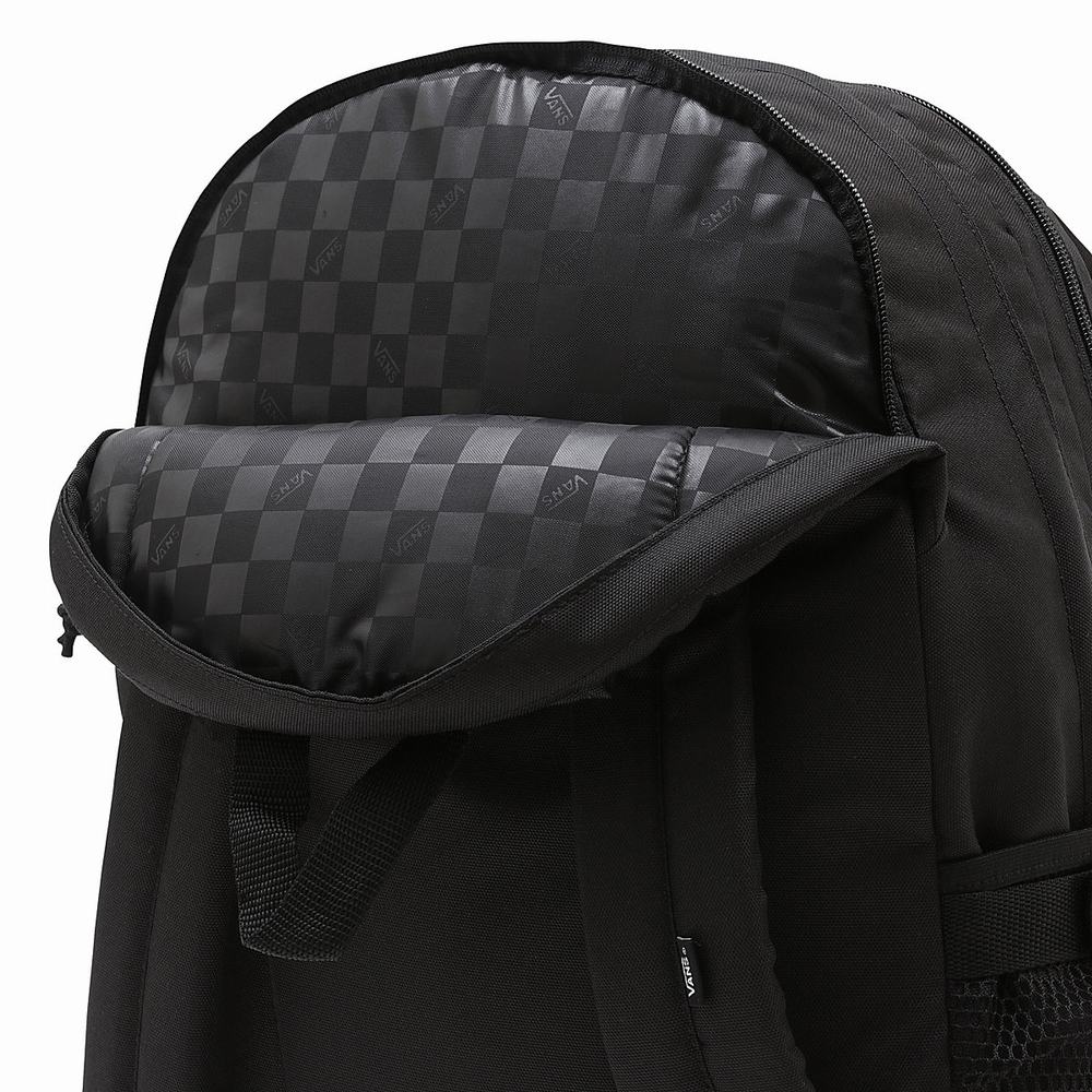 Men's Vans Stasher Backpacks Black | USA15296