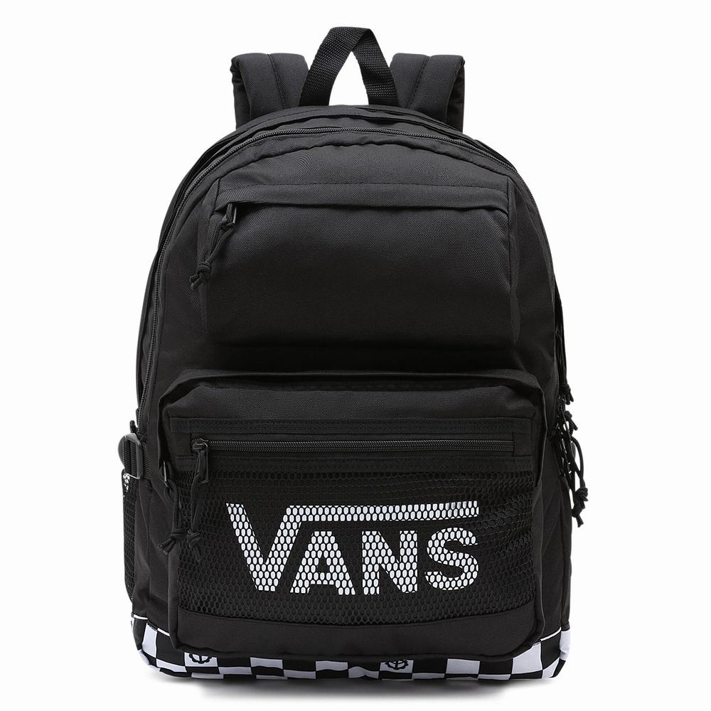 Men\'s Vans Stasher Backpacks Black | USA15296