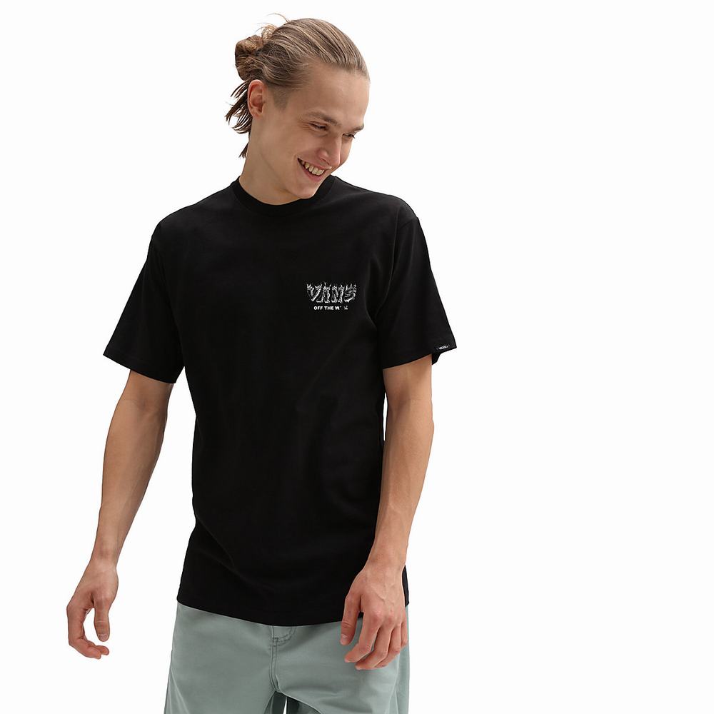 Men's Vans Still Got Time T Shirts Black | USA27065