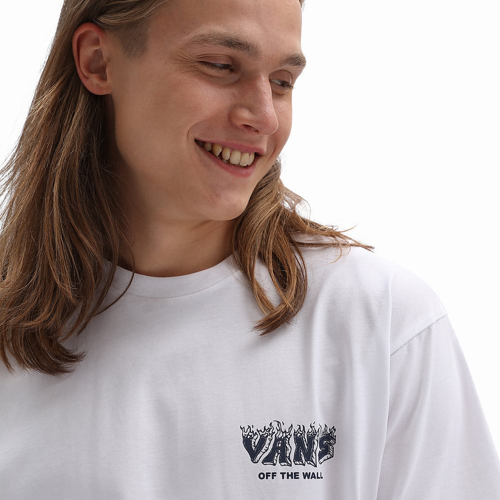 Men's Vans Still Got Time T Shirts White | USA78426