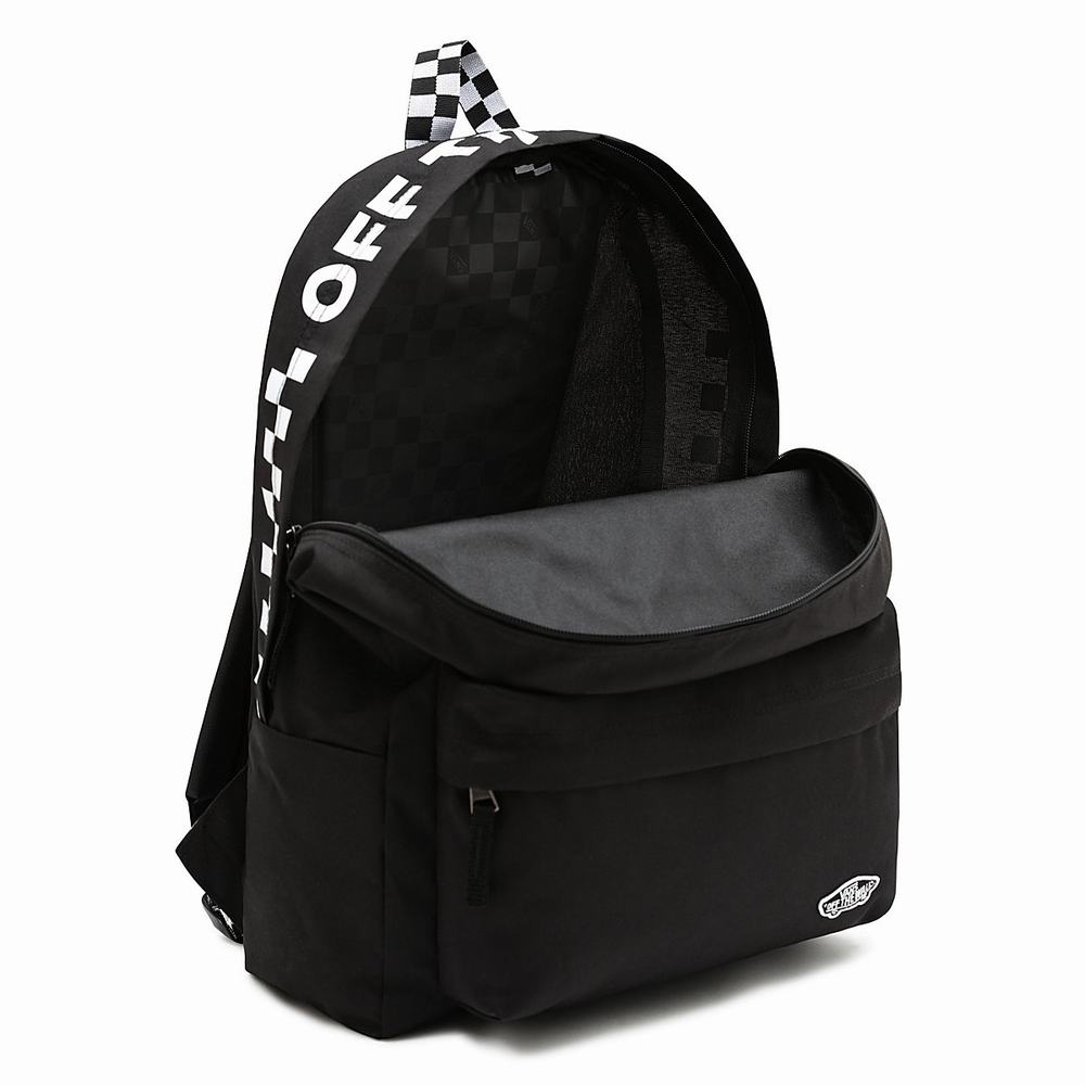 Men's Vans Street Sport Realm Backpacks Black | USA15398