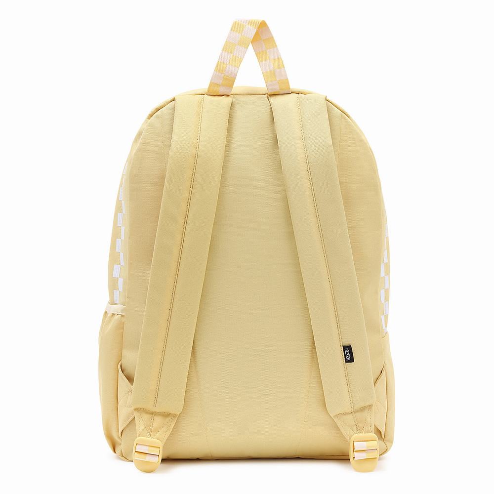 Men's Vans Street Sport Realm Backpacks Yellow | USA82041