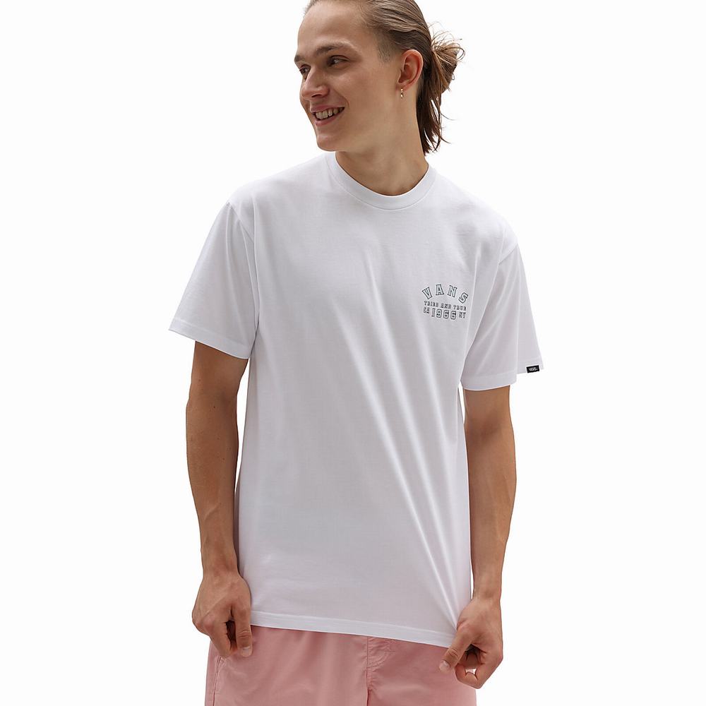 Men's Vans Striked T Shirts White | USA75892