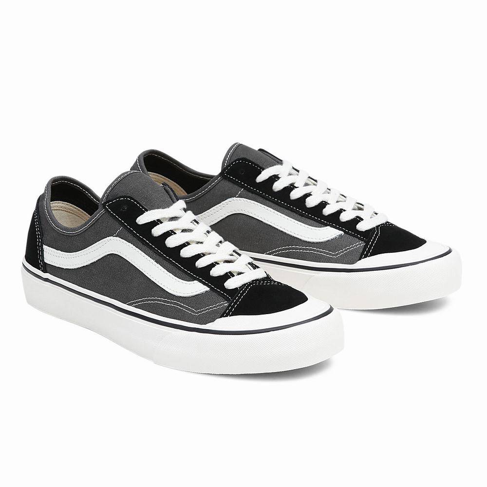 Men\'s Vans Style 136 Decon VR3 Sneakers Black | USA83146