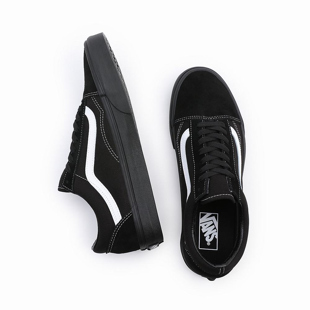 Men's Vans Suede/Canvas Old Skool Sneakers Black | USA85493