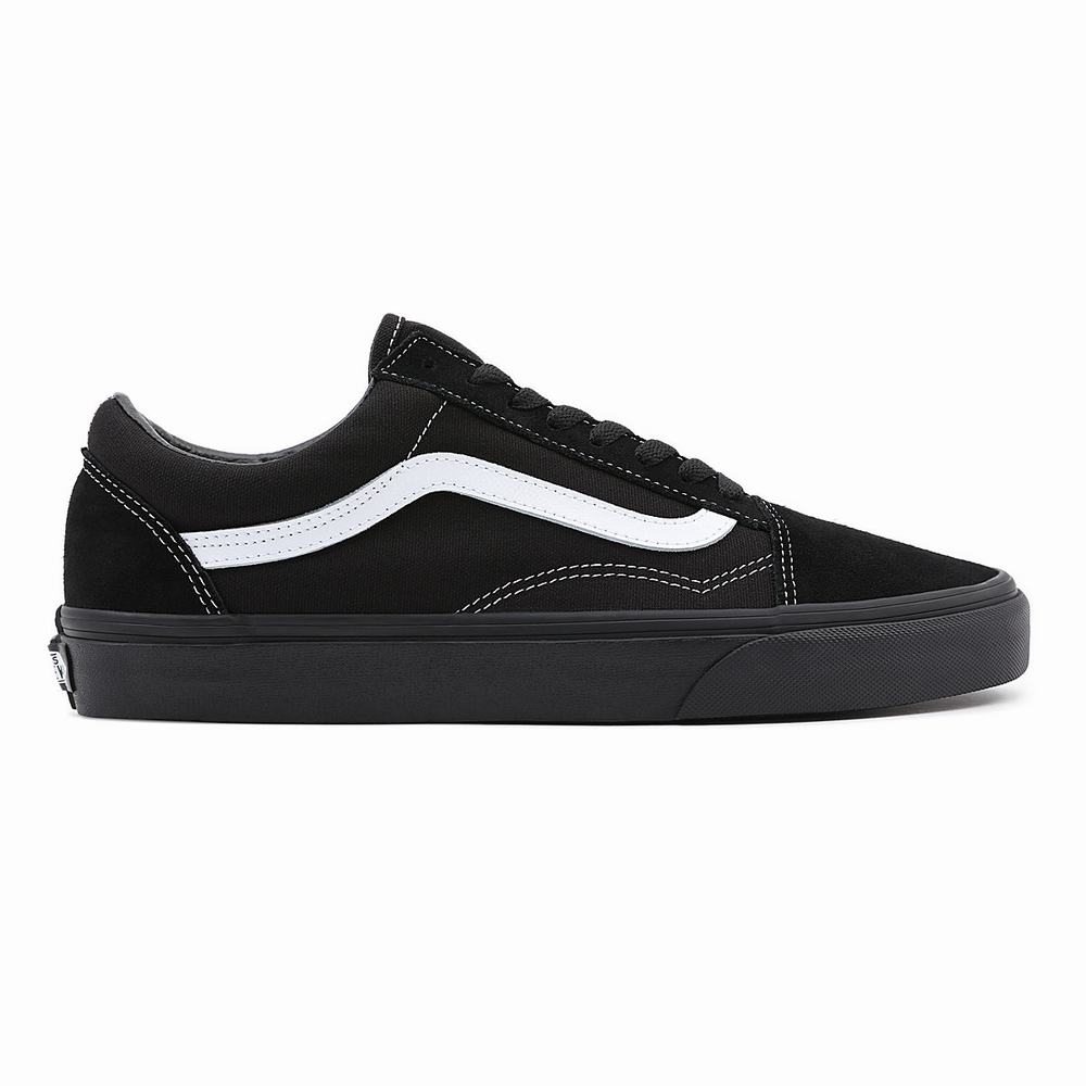 Men's Vans Suede/Canvas Old Skool Sneakers Black | USA85493