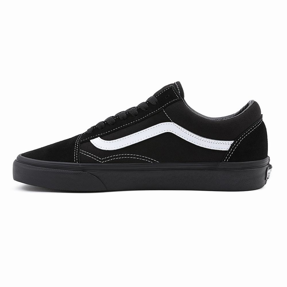 Men's Vans Suede/Canvas Old Skool Sneakers Black | USA85493