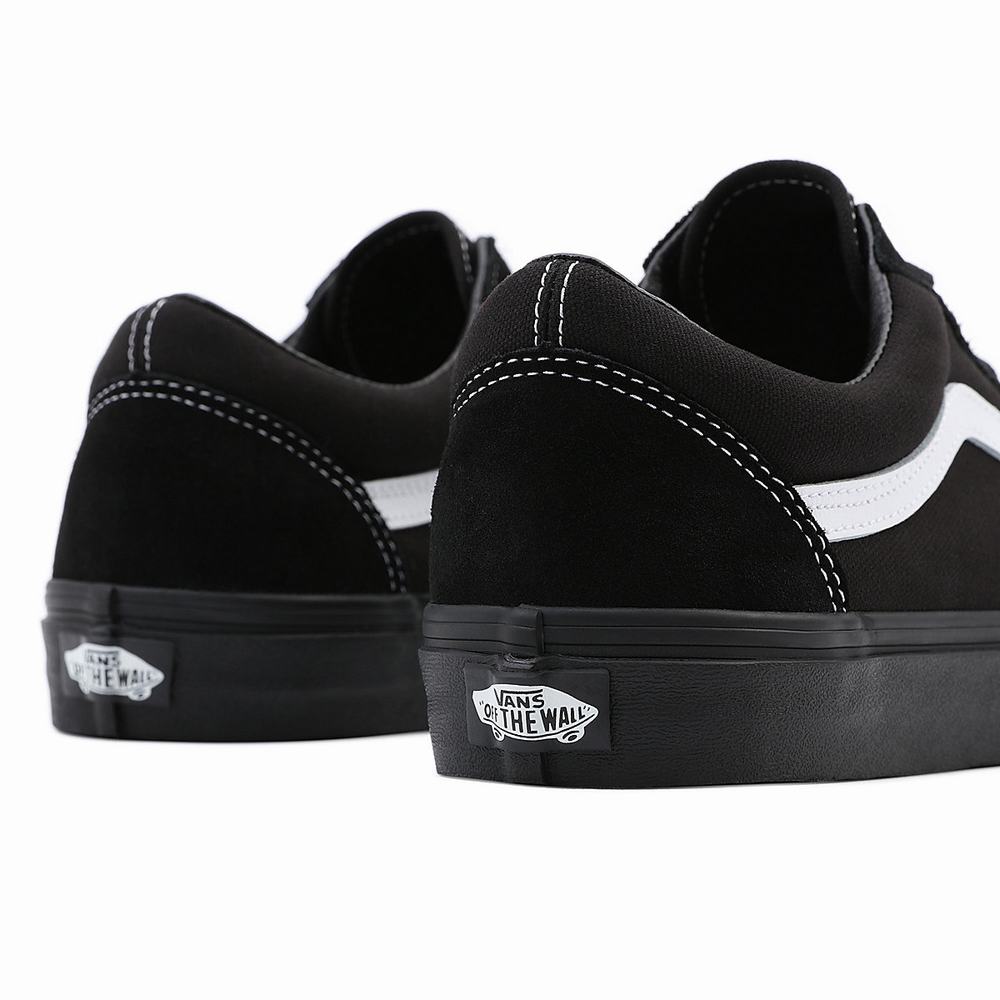 Men's Vans Suede/Canvas Old Skool Sneakers Black | USA85493