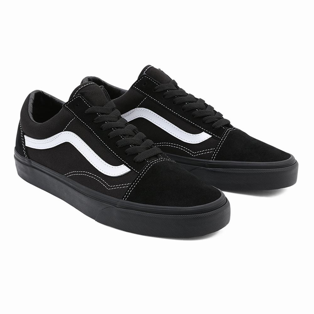 Men\'s Vans Suede/Canvas Old Skool Sneakers Black | USA85493