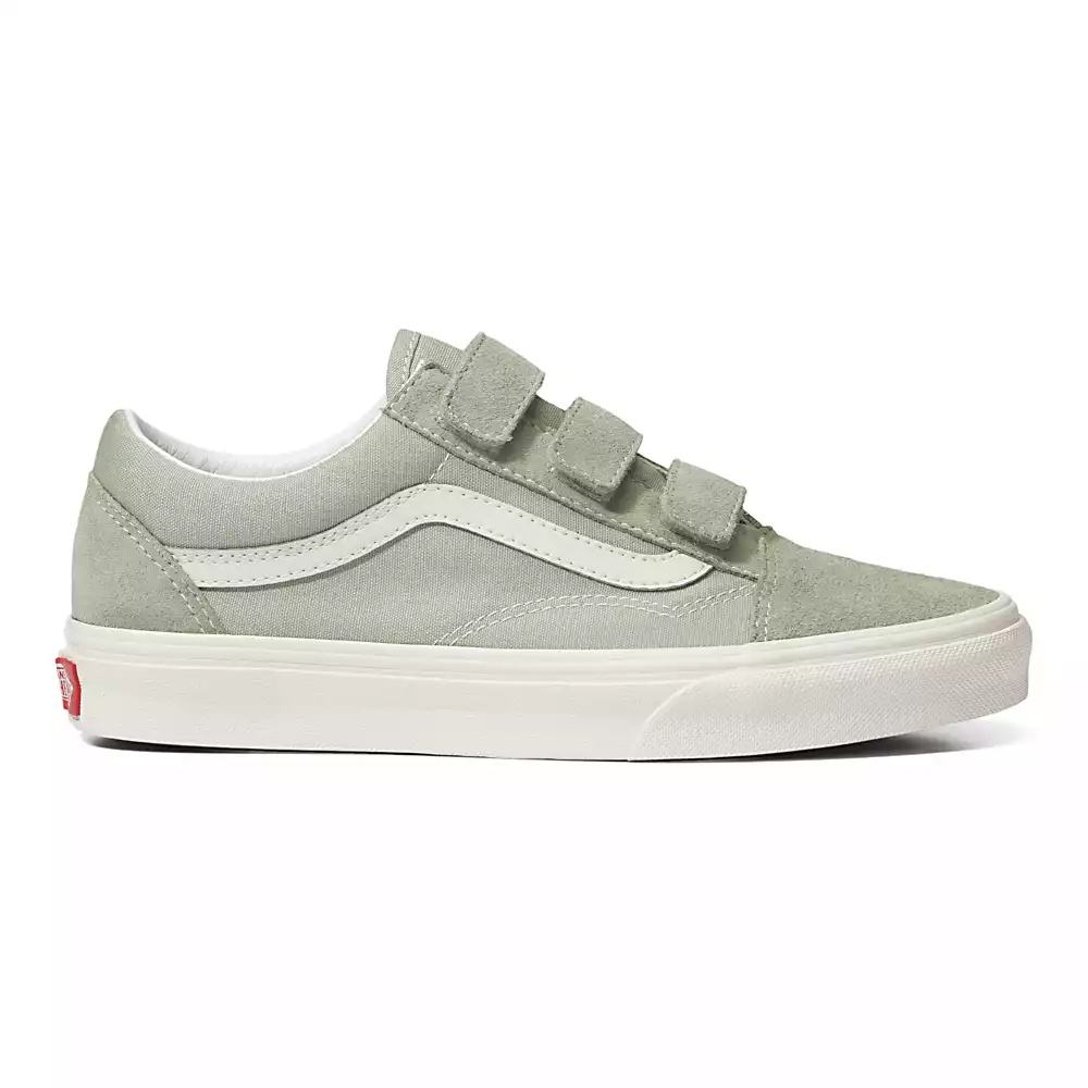 Men's Vans Suede Canvas Old Skool V Sneakers Green | USA46970