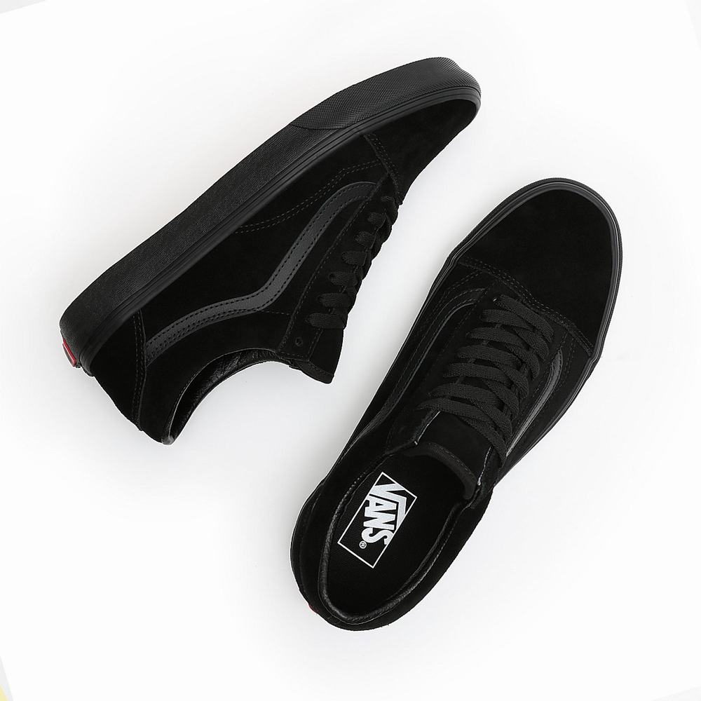 Men's Vans Suede Old Skool Sneakers Black | USA95427