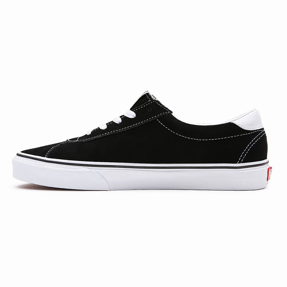 Men's Vans Suede Vans Sport Sneakers Black | USA86379