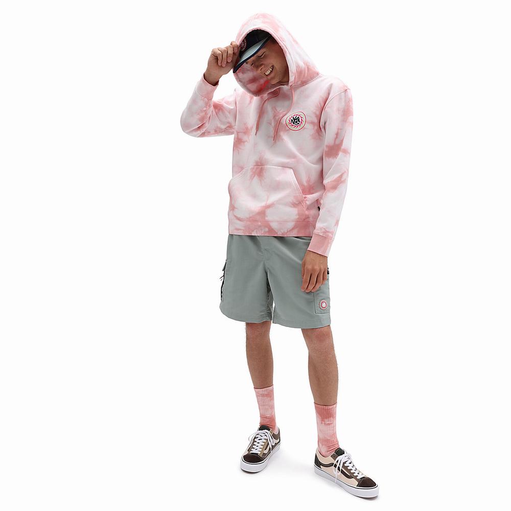 Men's Vans Summer Camp Hoodie Pink | USA85196