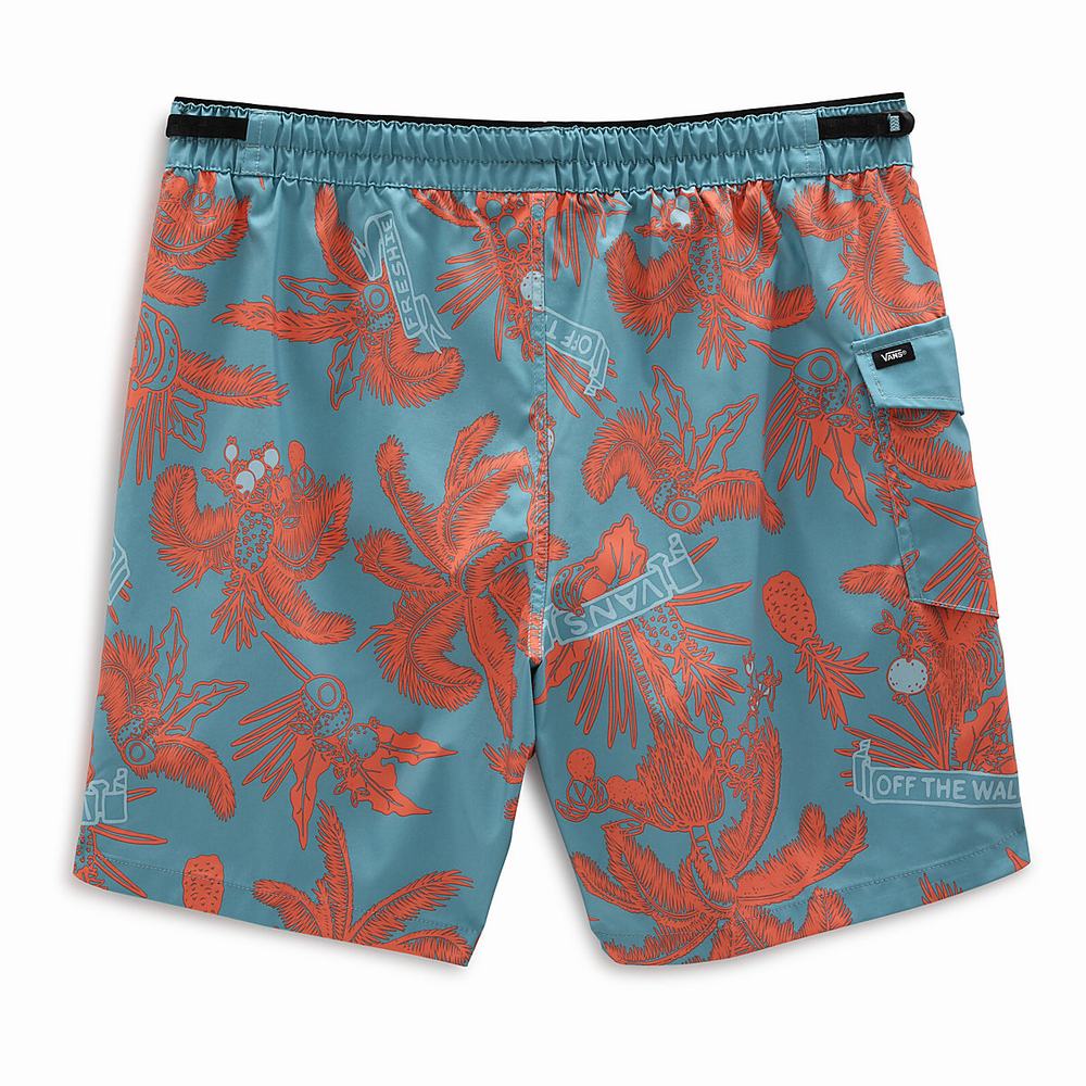 Men's Vans Surf Volley Boardshorts Blue | USA06145