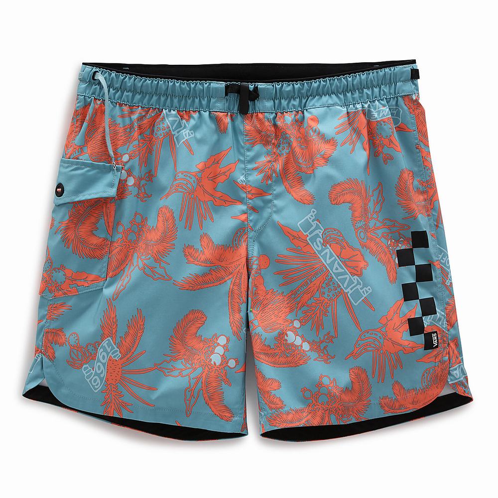 Men\'s Vans Surf Volley Boardshorts Blue | USA06145