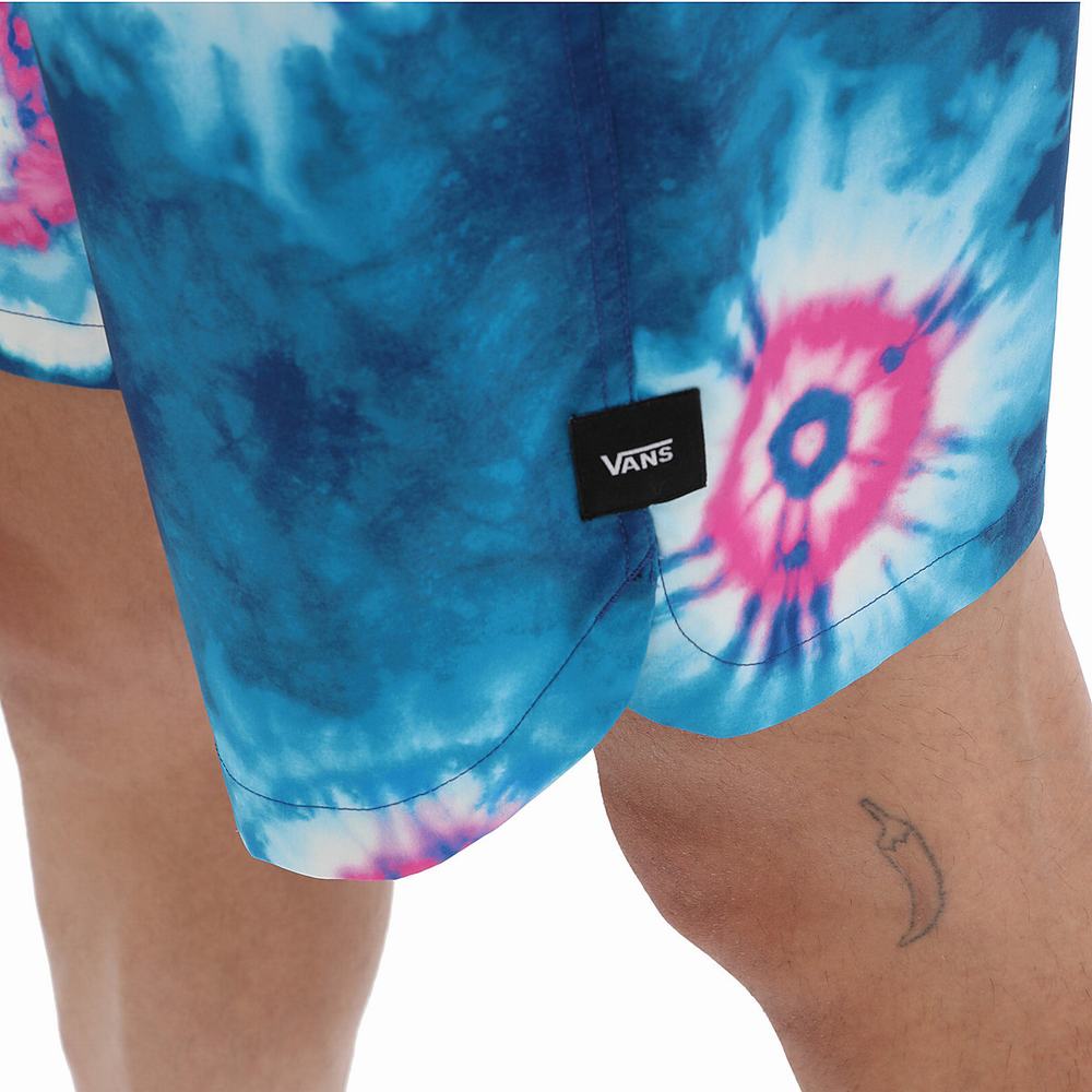 Men's Vans Surf Volley Shorts Blue / Multicolor | USA98346