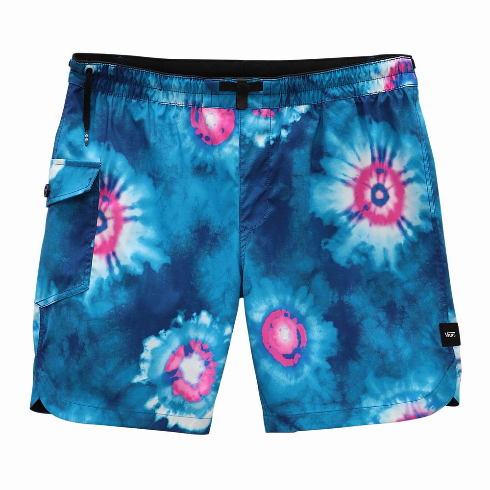 Men's Vans Surf Volley Shorts Blue / Multicolor | USA98346