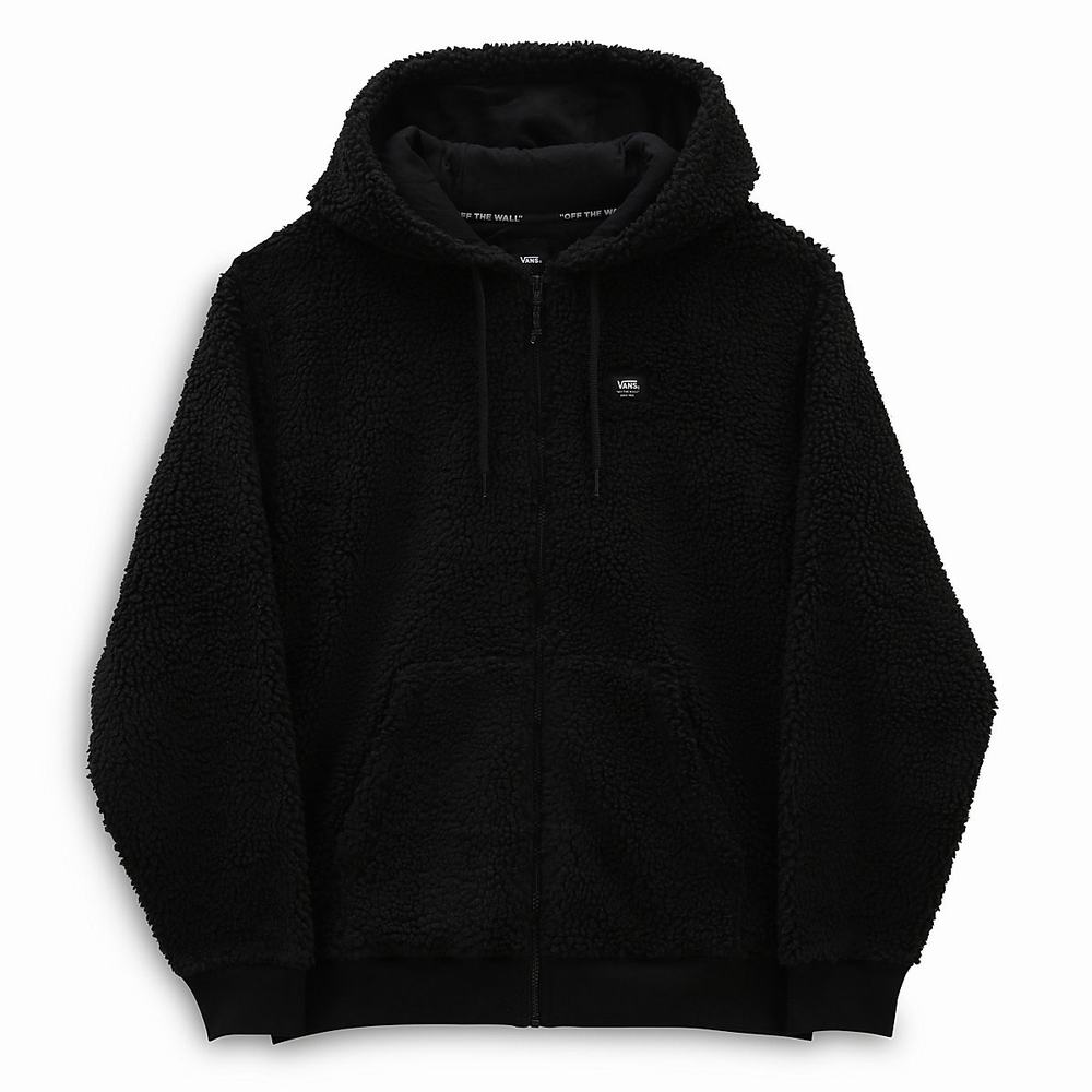 Men's Vans Tailwater FZ Hoodie Black | USA03269