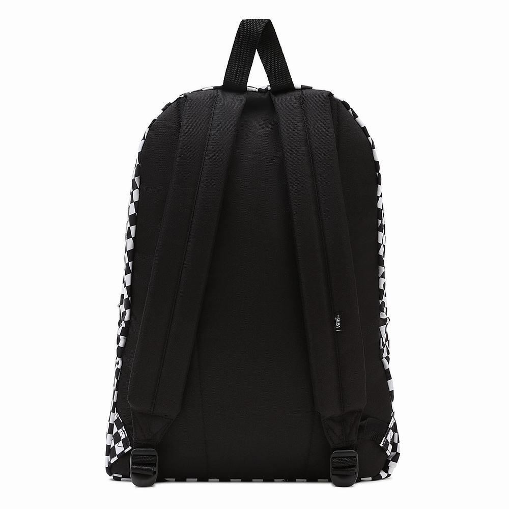 Men's Vans Taxi Backpacks Black / White | USA76143