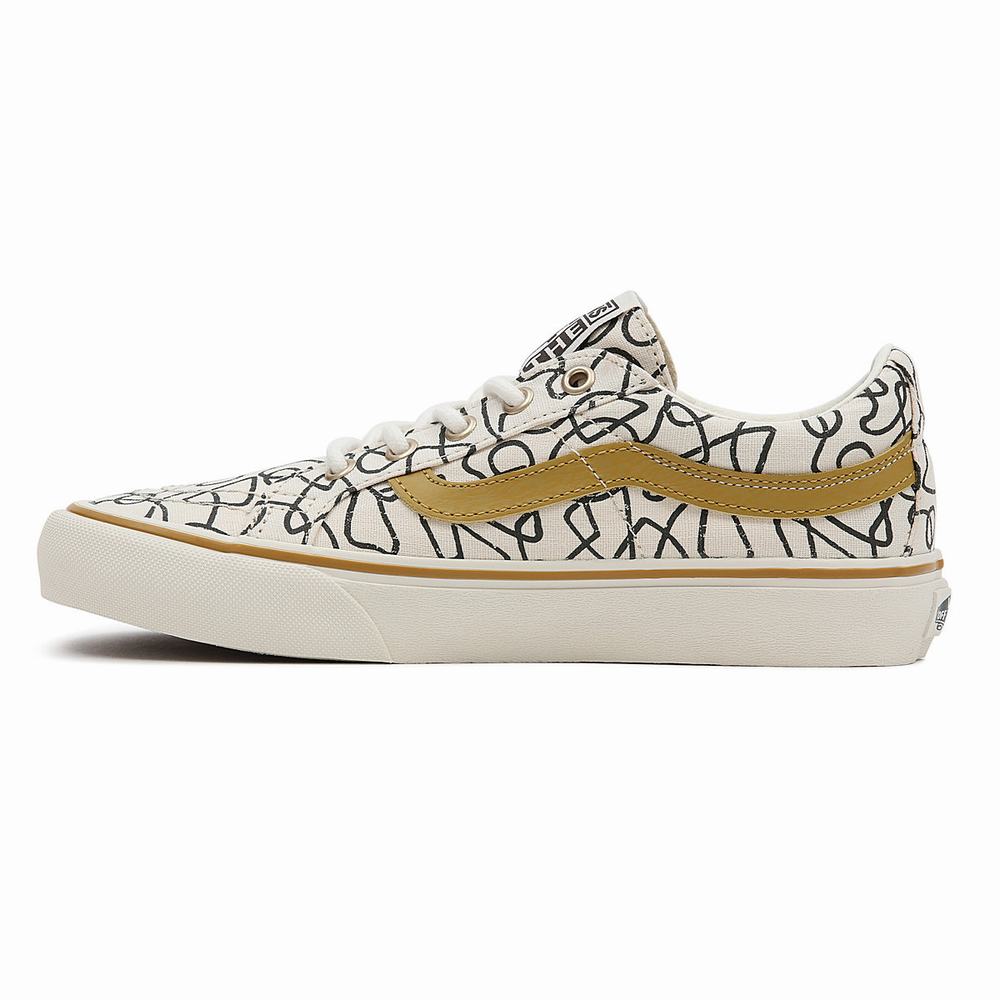 Men's Vans Textured Waves SK8-Low Reissue SF Sneakers Beige | USA60937